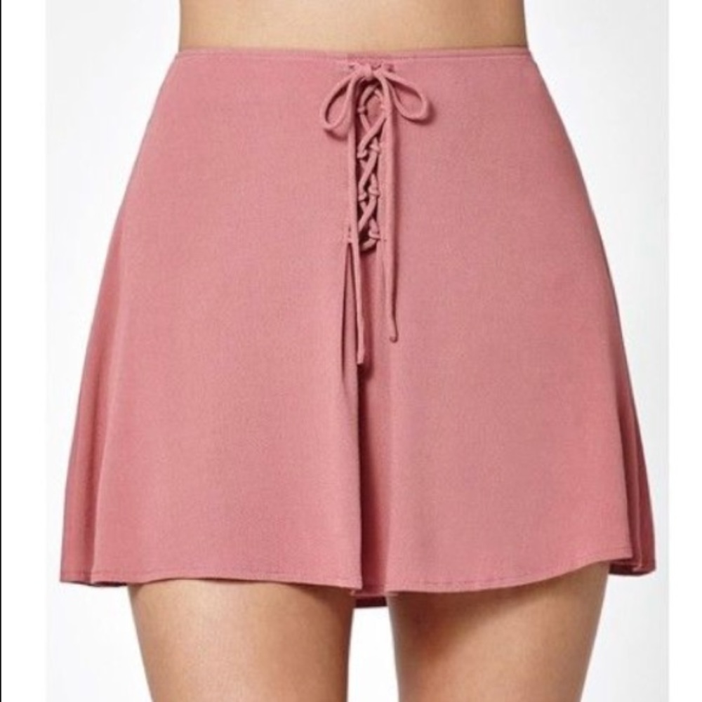 Kendall + Kylie Lace-up skirt